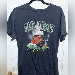 Spencer's Black and Green YoungBoy Graphic Tee